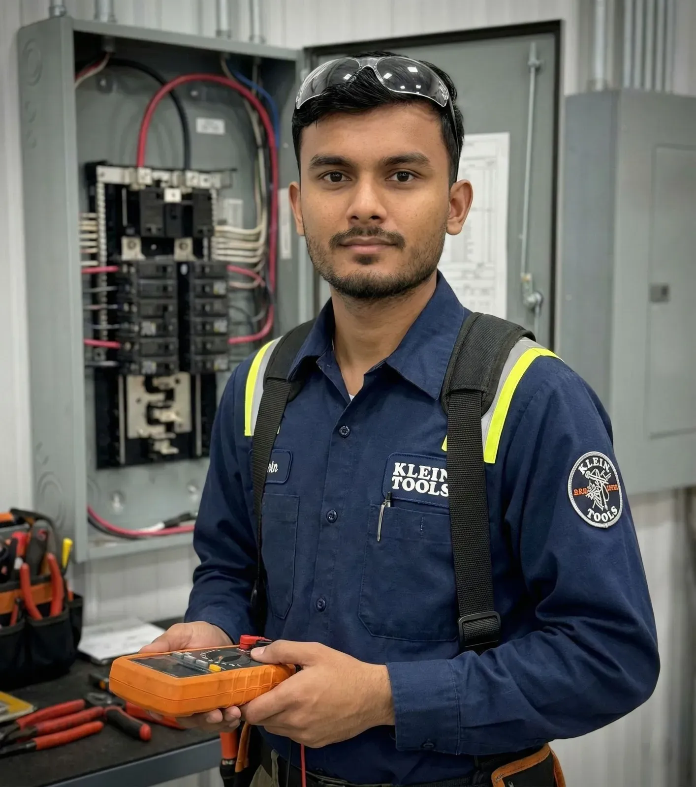 Inspecting circuit breakers on a home job