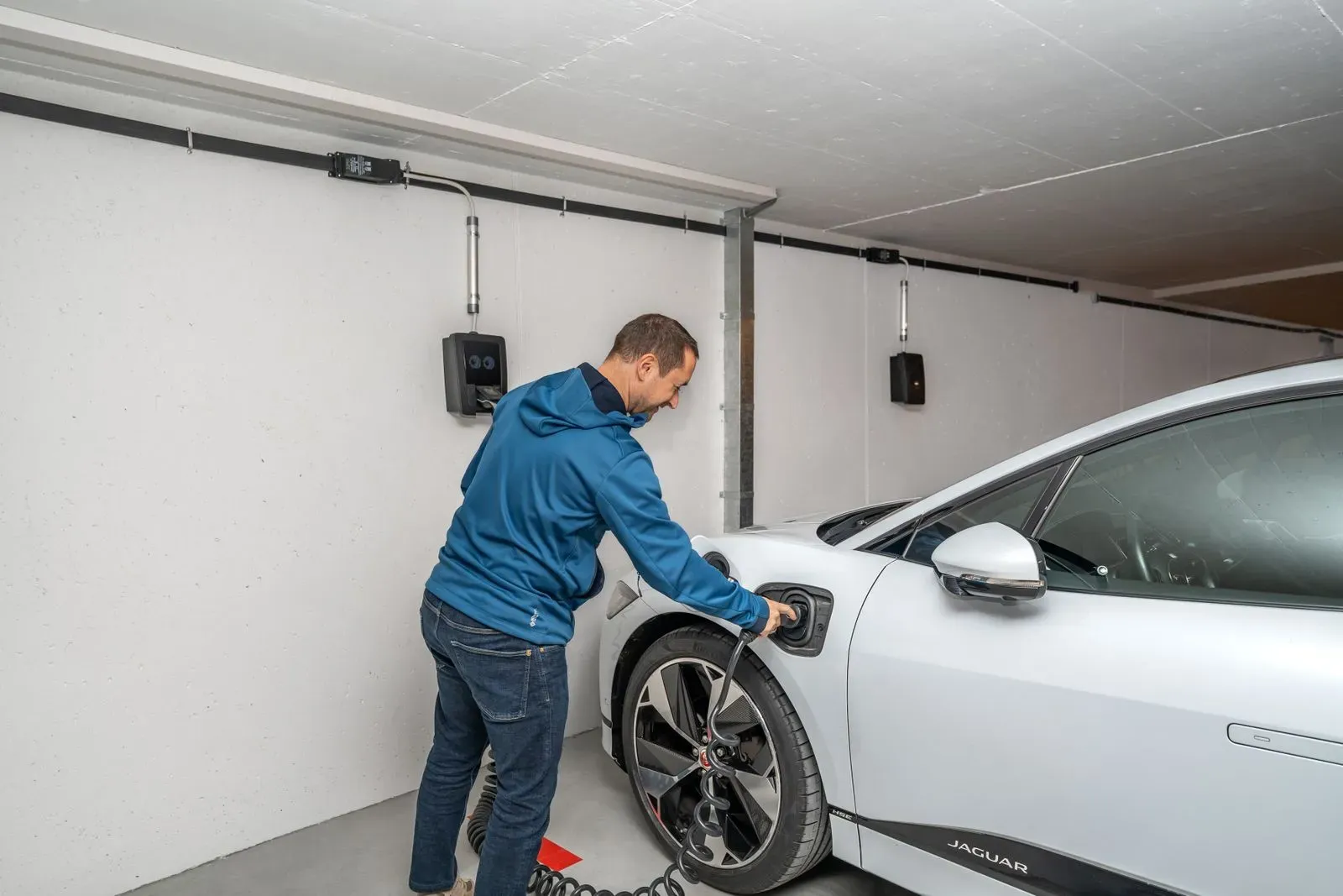 Electric vehicle charging from a home wall charger